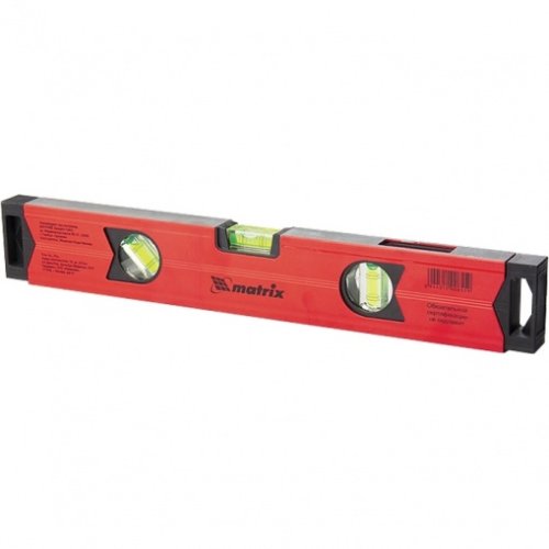 Уровень алюминиевый магнитный Matrix, 1000 мм, фрезерованный, 3 глазка (1 зеркальный), усиленный  картинка